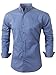 Emiqude Men's 100% Cotton Slim Fit Casual Long Sleeve Button Down Polka Dot Dress Shirt