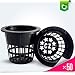 2 inch Net Pots Cups Heavy Duty Round Wide Rim Design - Orchids Aquaponics Hydroponics Slotted Mesh (Cz Garden All Star - 50 Black) primary