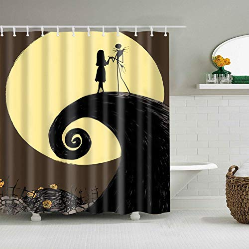 Koongso Happy Halloween Shower Curtain Waterproof Nightmare