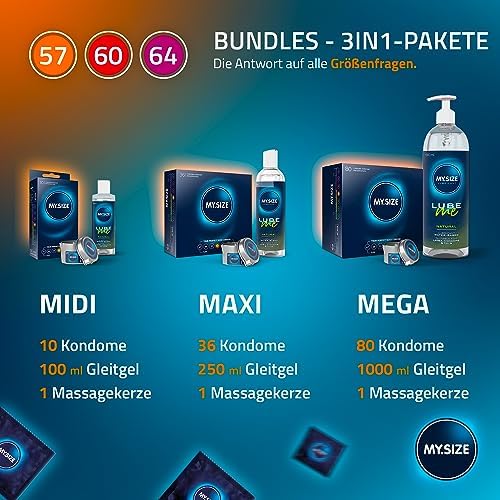 Kondome - 3 x 10er set 57, 60, 64 mm 3x10 Stück extra dünn | mit Natürlichem Hautgefühl | Wandstärke von 0,07 mm