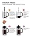 BOJE French Press Coffee Maker - Cafetiere - FREE Replacement Glass With Warranty - Stainless Steel and Durable Glass Carafe - Sleek, Classic Design