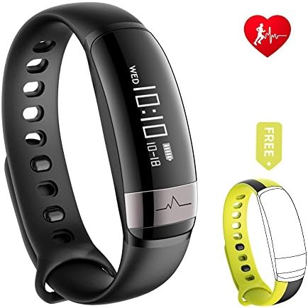 Fitness Tracker, HuiNiu Activity Tracker with Wrist Based Heart Rate Monitor and blood pressure Smart Bracelet Step Tracker Sleep Monitor Calorie Counter Pedometer Watch for Android and iOS (Green)