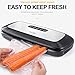 Food Vacuum Sealer White Dolphin Vacuum Sealing System Machine , Dry & Moist Food Modes for Preserving Food with Starter Kit Bag Hose(Stainless Steal)