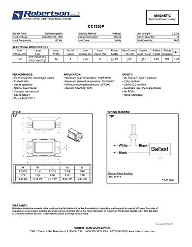 4 ROBERTSON+3P10160+CC1320P+Fluorescent+mBallast