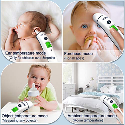 [New Generation]Medical Forehead and Ear Thermometer, 8-in-1 Professional Digital Medical Thermometer, Infrared Fever Thermometer with New Algorithm for Best Accuracy - Thumbnail 3