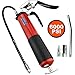 Bravex Grease Gun - Heavy Duty Pistol Grip Grease Gun Set 14oz with 18 Inch Flex Hose,7000 PSI Red