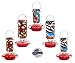 Hummer's Galore Hummingbird Feeders - Glass Feeder with UV Resistant Plastic Wrap for Outdoors Hanging for Outdoors Hanging, 32 OZ, All American Flag Design