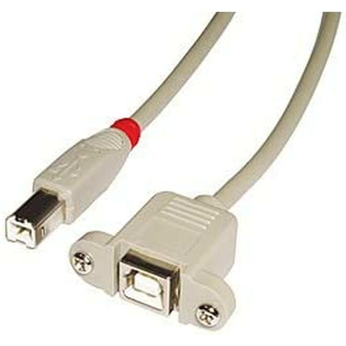 Lindy USB 2.0 Cable type B/B extension, light grey, 1m