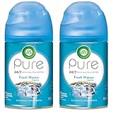 Air Wick Pure Freshmatic 2 Refills Automatic Spray, Fresh Waters, (2x5.89 oz), Air Freshener, Essential Oil, Odor Neutralization, Packaging May Vary