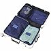 ARKTEK 6-Pack Travel Organizers Packing Cubes with Laundry Bags - Navy Blue