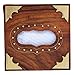 SouvNear Handmade Tissue Box Cover - Decorative Tissue Box - Brass Inlay Tissue Box Holder/Cover - Cool, Big Wood Tissue Paper Holder - Decorative Brass Etchings
