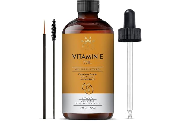 AVD Organics Vitamin E Oil for Hair | For Skin & Scars – 35,000 IU (50ML) | 100% Pure Cold-Pressed Tocopherol – Vitamin E Oil