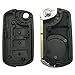 Horande New 3 Buttons Uncut Blank Flip Folding Remote Key Fob Case Fit For Land Rover Range Rover Sport LR3 Discovery Smart Key Shell (LR001)