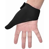 Fayelume Bowling Gloves, Bowling Thumb Sock, Bowlings Gloves Right Hand, for Men, Inside Thumb Hole, Healing, Fingers (Black)