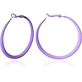 LKingel Hoop Earrings for Women Exaggerated Hoops Earring 80s 90s Statement Hoop Earrings Lightweight Anti-Allergy Oversized Hoops Earring for Women