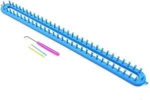 QUPA AM STORE JapanAmStore 1Pcs Long Knitting Loom DIY Weaving Loom for Scarf Sweater Shawl Stitch Knit Weaving Tool with 62 Pegs (XL)