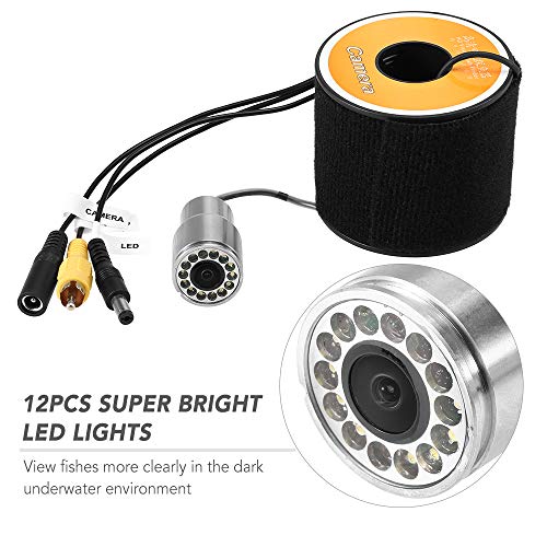 Godyluck 1200TVL Underwater Fishing Camera 12 LEDs Night Vision Waterproof Fish Shape Boat Ice Fishing Camera Accessories with 15m/30m/50m Cable - Thumbnail 2