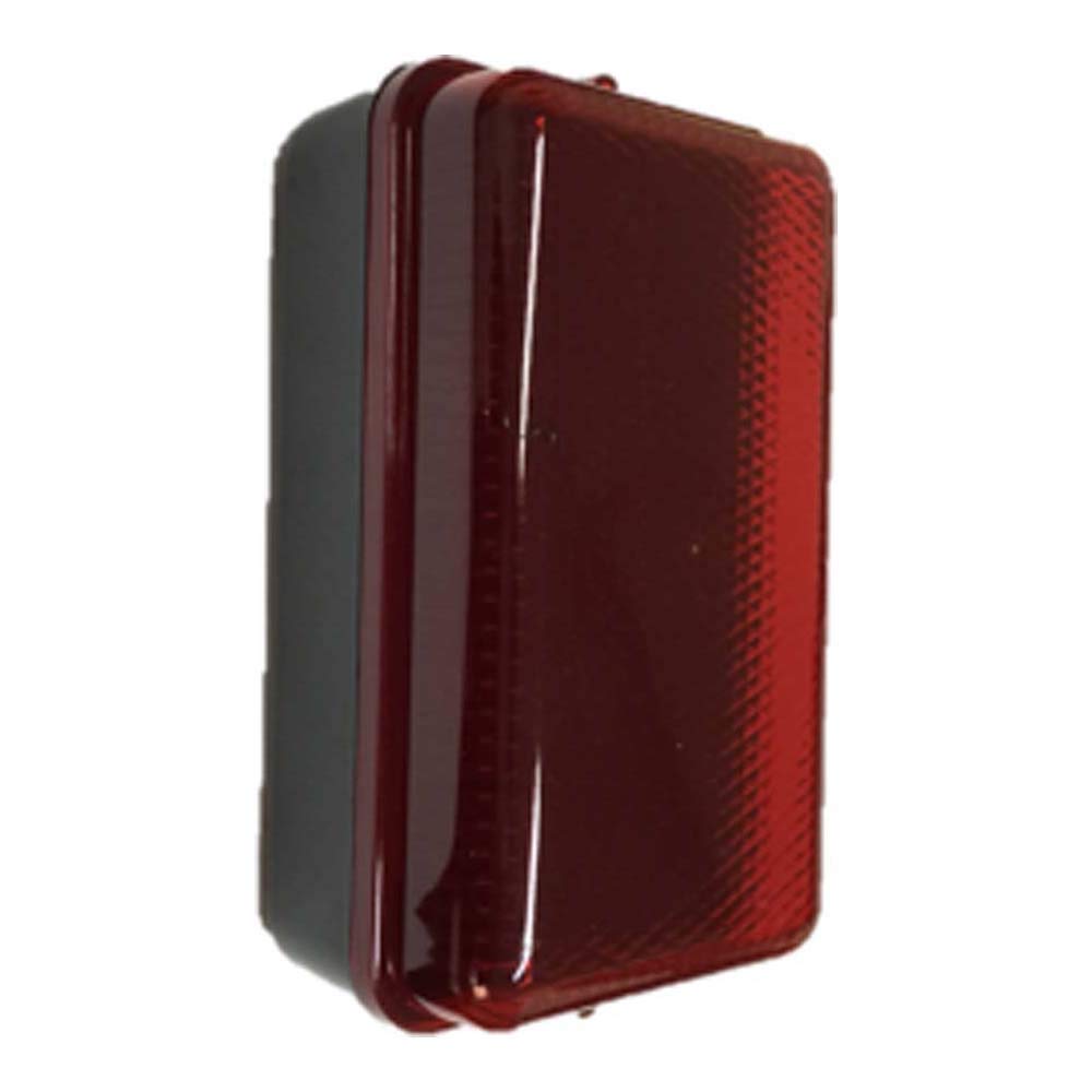 230V IP54 5W LED Security Amenity Bulkhead Black Base with Red Diffuser