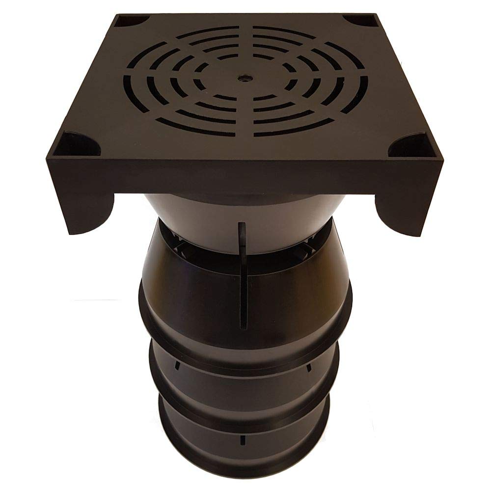 The Drain Company - Stockholm MH010101 Stack Drain SoakAway Kit, Black,208mm W x 208mm D x 390mm H