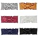 Kaide Elastic Wavy edge Knotted Bow Fashion Headband Turban Headwrap,Pack of 6
