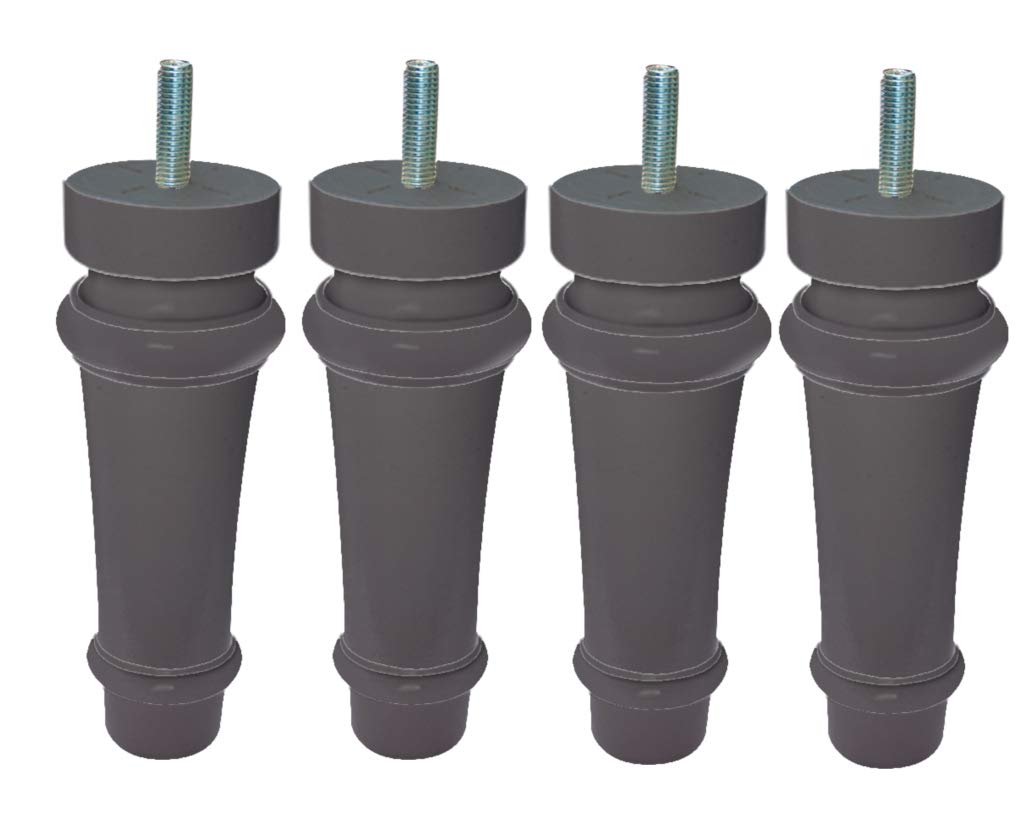 MARGOT – Royal Louis XVI Base 5.5 "X 5.5" Pack of 4 18 cm, Wood, grey taupe, 5,5 x 5,5 x 18 cm