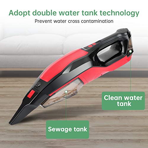 MANLI Handheld Vacuum Cleaner, Wet-Dry Cordless Hand Vac 9KPA,HEPA Filter Lightweight Vacuum for Car and Home Dust, Bread Crumbs,Cat Litter,Pet Hair and Spilled Milk and Liquids
