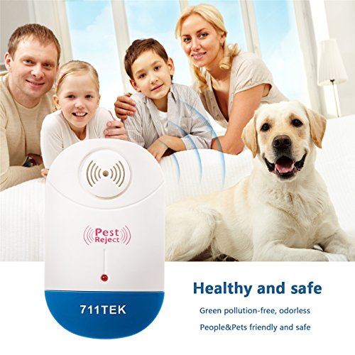 711TEK Pest Repellent,ZS1033 Pest Repeller Indoor Plug in for Insect - Ants,Roaches,Bugs,Fleas,Mosquitoes,Spiders (4 Packs) - Thumbnail 2