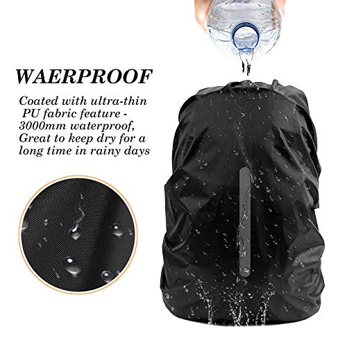 image for KKTICK Waterproof Backpack Rain Cover (18-55L) with Reflective Strap, 