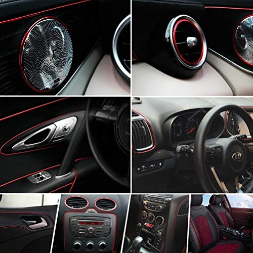 image for QLOUNI [32FT] Car Interior Moulding Trim,10 Meters Electroplating Colo