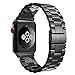 Fwheel Compatible with Apple Watch Band 42mm,Stainless Steel Replacement Smart Watch Band with Double Button Folding Clasp Compatible with Apple Watch Series 1,2,3,4,Sport,Edition(Space Grey 42mm)