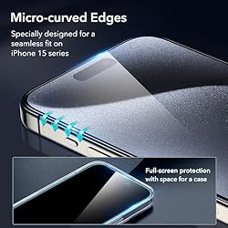 ESR 3+2 Pack for iPhone 15 Pro Max Screen
