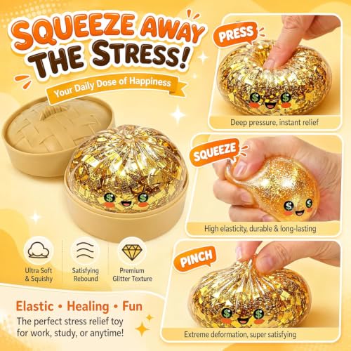 ORCHID M® 2026 New Squishy Mystery Box, Colorful Sparkle Stress Balls, Soft Squeeze Fidget Sensory Toy for Anxiety Stress Relief, Adults Desk Party Favor Gift