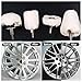 Swpeet 4 Pcs White Cotton Polishing Buff Wheel Set for Polishing Tools, Polishing Pad Wheel Set Perfect for Manifold, Aluminum, Stainless Steel and Chrome (Cone/Column/Mushroom/T-Shaped)