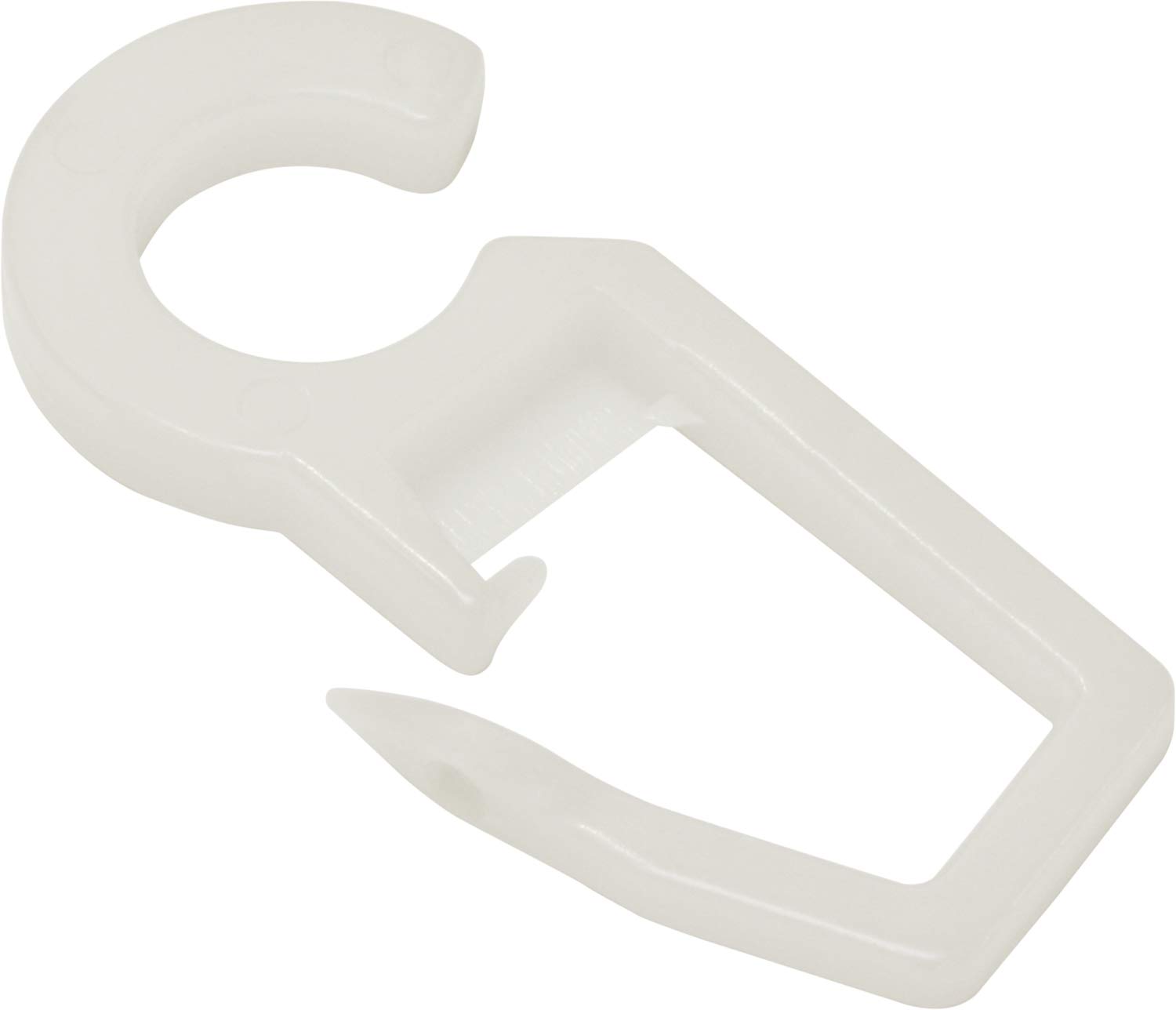 Gardinia Folding Hooks POM Quality Raw White Pack of 10 for Curtain Rods/Tension Rods 28 mm Pack of 10