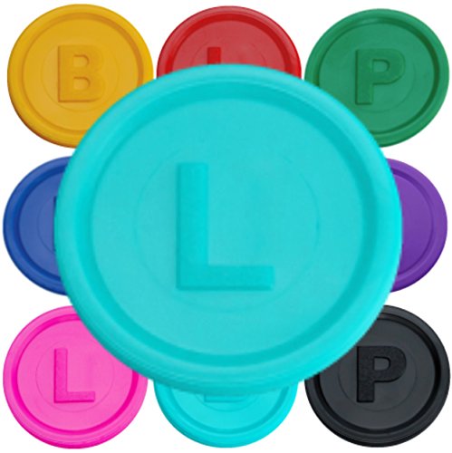 500 Token Turquoise L Bottle Bill Game Tokens Container Deposit Pledge Learning Counting Counters Refund Coins Chips available with Letters B, P, or L and many different colours - Thumbnail 2