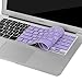 MOSISO Silicone Keyboard Cover Compatible with MacBook Air 13 inch A1466 A1369 2010-2017&Compatible with MacBook Pro 13/15 inch (with/Without Retina Display, 2015 or Older Version), Light Purple