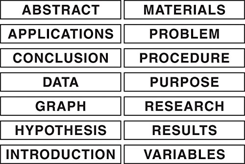 Pacon Self-Adhesive Presentation Science Subtitles, 14 Titles,  1-1/2" x 8-1/2"