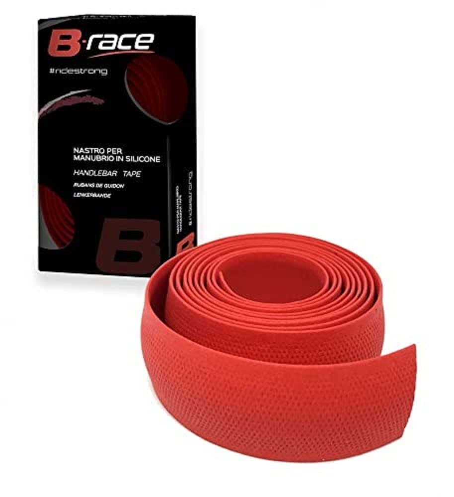 B-RACE RED SILICONE HANDLEBAR TAPE PAIR