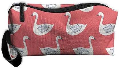 Cosmetic Bags Brush Pouch Swan Portable Makeup Bag Zipper Wallet Hangbag