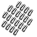 Tinksky 20pcs 10-Teeth Snap-Comb Wig Clips with Rubber for Hair Extension (Black)