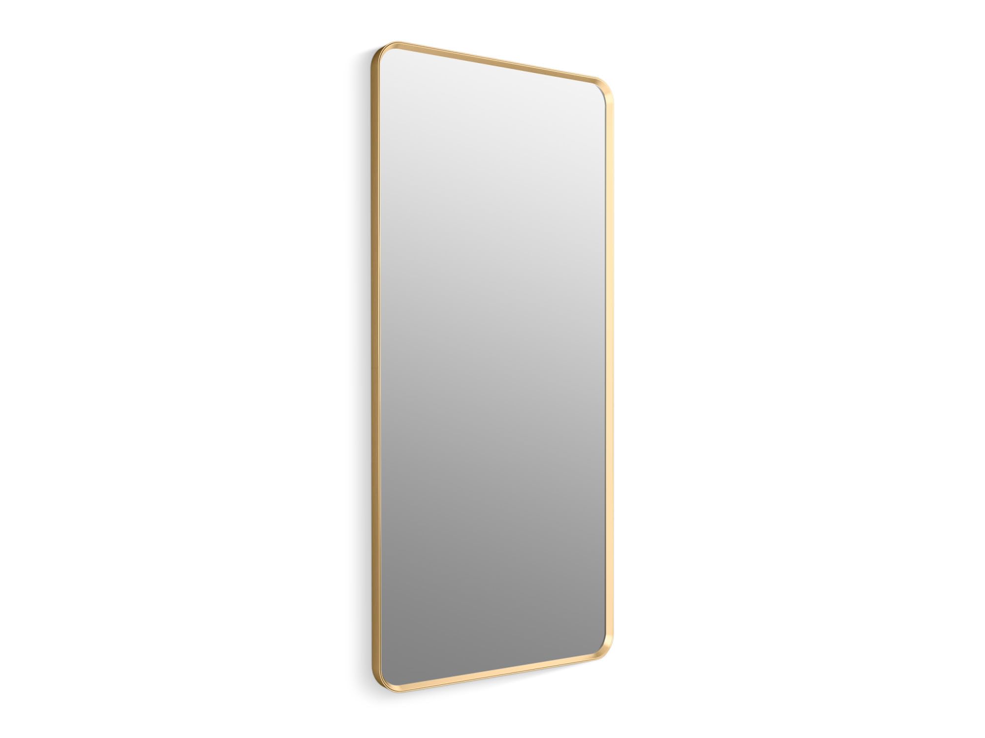 Photo 1 of Kohler Essential 28 in. X 60 in. Rectangular Bathroom Vanity Mirror in Moderne Brushed Gold