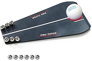 KUCKOW Golf Putting Tutor, Golf Hitting Mat, Putting Mirror Training Aid, Puttout Circuit Trainer Groove, Putt Out Train Align Eyes Practice, Putter face, Alignment Starting Line Impact Stroke Path Motion