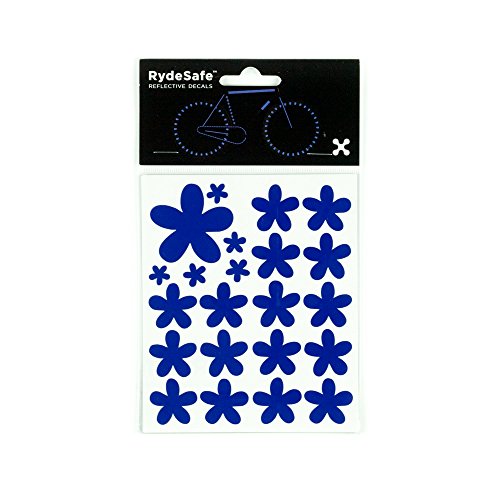 RydeSafe Reflective Decals - Flowers Kit (Blue) - Thumbnail 6