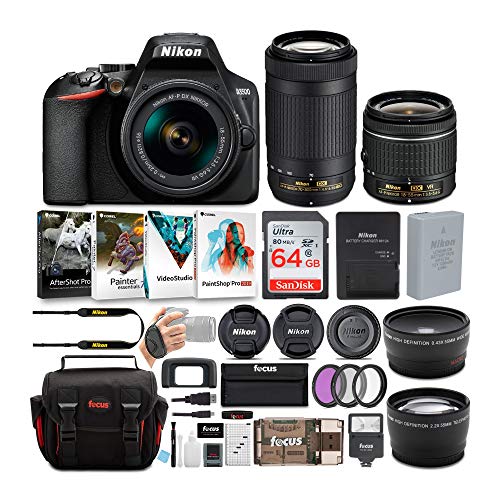 Nikon D3500 DSLR Camera with AFP 1855mm and 70300mm Zoom Lenses