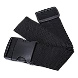 Nylon Luggage Strap Superior Strength Non-slip Travel Premium Designer Belt (Black)