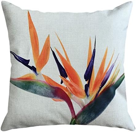 YMSDZHL Print Elegant Tulip Purple Flower LinenThrow Pillow Cover Sofa Couch Art Painting for Living Room Decor Cushion Cover and Modern Home Decorations Pillowcase(8#)