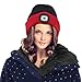 EZGO Reversible LED Knitted Beanie Hat With USB Charging Port - Perfect Hands Free Flashlight for Camping, Hunting, Grilling, Running, Walking or Handyman Working