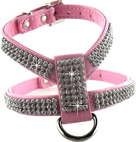 SHSYCER Bling Full Rhinestone Pet Products For Cat Dog Harness Puppy Collar Safety Control Walk Vest