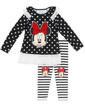 Girls 2PCS Minnie Mouse Tunic & Leggings Set