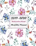 2019 - 2020 Watercolor Floral Monthly Planner: 12 Months Calendar and Passion Planner (Journal Writi by Bellis Daisy